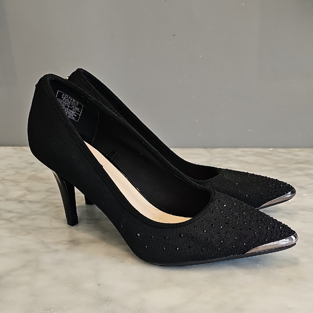 Jones New York Black and Silver Stiletto Heels